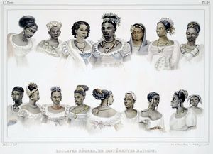 Jean Baptiste Debret - Black Slaves Of Different Nation In Brazil
