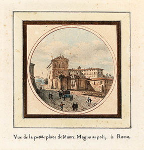 Victor Jean Nicolle - The Arch Of Septimius Severus Rome; And The Piazza Monte Magnanapoli, Rome