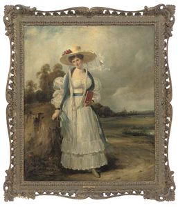 Frederick Waters (William) Watts - Portrait Of Mrs. Chalders