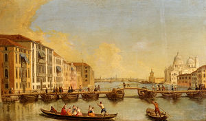 Johann Richter - View Of The Grand Canal And Santa Maria Della Salute, Venice