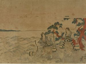 Katsushika Hokusai - Matsukaze And Murasame Gathering Sea