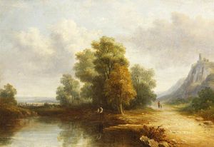 John Callow - Man Fishing In River