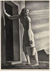 Rockwell Kent - Girl On A Cliff