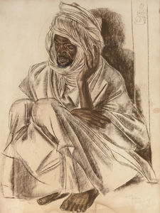 Alexander Evgenievich Yakovlev - Portrait Of An Arab From Adrar