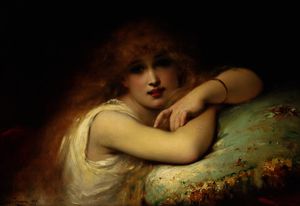 Pierre Olivier Joseph Coomans - A Young Woman Of Leisure
