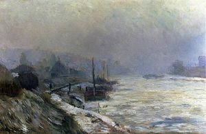 Albert-Charles Lebourg (Albert-Marie Lebourg) - The Seine in Winter