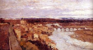 Albert-Charles Lebourg (Albert-Marie Lebourg) - View of the Town of Pont du Chateau