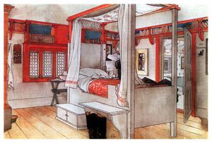 Carl Larsson - papas bedroom