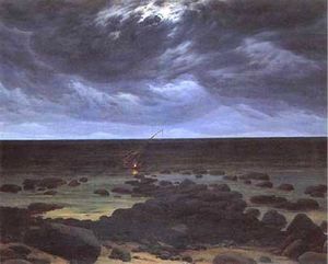 Caspar David Friedrich - Meereskuste bei Mondschein