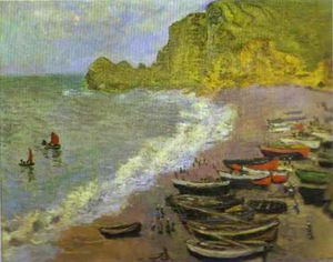 Claude Monet - The Beach at Etretat