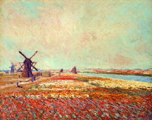 Claude Monet - Bulbfield and Windmill Near Leyden