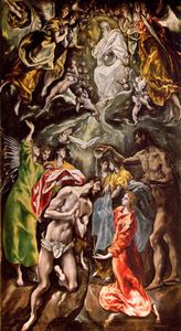 El Greco (Doménikos Theotokopoulos) - Baptism of Christ - -