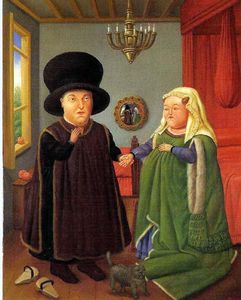 Fernando Botero Angulo - I coniugi Arnolfini da Van Eyck