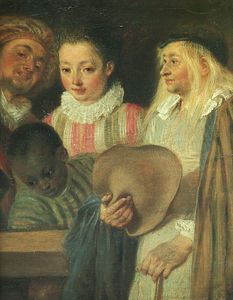Jean Antoine Watteau - Actors from a French Theatre (detail)