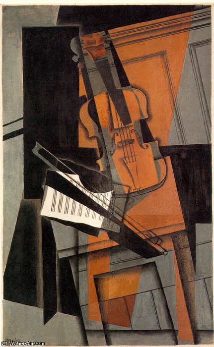  Artwork Replica The violin - -, 1916 by Juan Gris (1887-1927, Spain) | ArtsDot.com