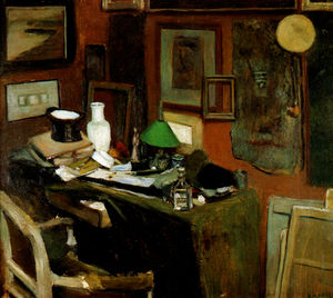 Henri Matisse - Intérieur au chapeau haut de forme Huile sur Toile Collection Particulière