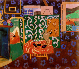 Henri Matisse - Intérieur aux aubergines Technique mixte sur toile Grenoble, musée des Beaux-Arts