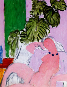 Henri Matisse - Nu au fauteuil et feuillage, Esquisse Huile sur Toile Nice , musée Matisse