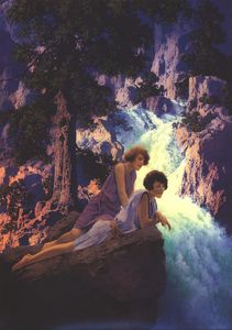 Maxfield Parrish - waterfall