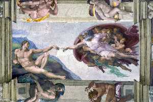 Michelangelo Buonarroti - Creation of Adam (Sistine Chapel)