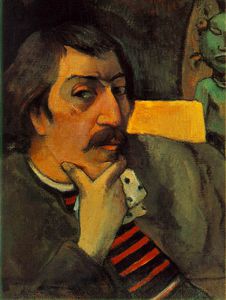 Paul Gauguin - Portrait of the artist with an idol