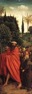 Jan Van Eyck - The Ghent Altarpiece Adoration of the Lamb The Holy Pilgrims