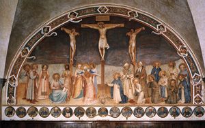 Fra Angelico - corridors - Crucifixion and Saints