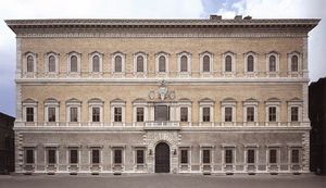 Michelangelo Buonarroti - late - Façade of the Farnese Palace