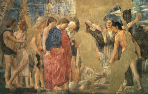 Piero Della Francesca - The Death of Adam, detail of Adam-s Burial