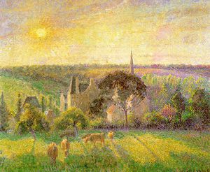 Camille Pissarro - Countryside ^ Eragny Church and Farm
