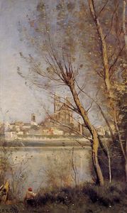 Jean Baptiste Camille Corot - Nantes the Cathedral and the City Seen throuth the Trees
