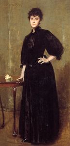 William Merritt Chase - Lady in Black aka Mrs. Leslie Cotton