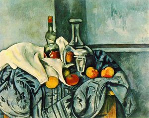 Paul Cezanne - Still life with peppermint bottle,1890-94, ng washin