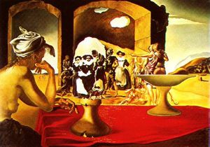 Salvador Dali - Dalí slave market with invisible bust of voltaire,1940