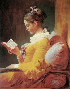 Jean-Honoré Fragonard - Young girl reading - (own a famous paintings reproduction)