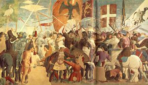 Piero Della Francesca - The Arezzo Cycle - Battle between Heraclius and Chosroes (detail) [03]