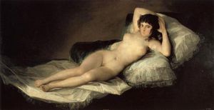 Francisco De Goya - La maja desnuda. . Madrid, Museo del Prado. - (own a famous paintings reproduction)