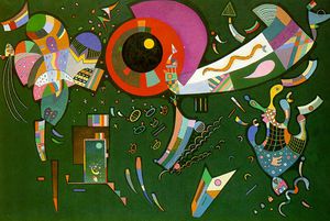 Wassily Kandinsky - Around the Circle, oil and enamel on canvas,