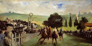 Edouard Manet - Races at Longchamp, ca The Art Ins