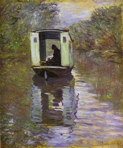 Claude Monet - The Boat Studio (Le bateau-atelier)