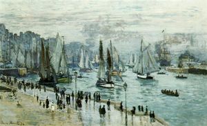 Claude Monet - Fishing Boats Leaving the Harbor, Le Havre, - (60x1)