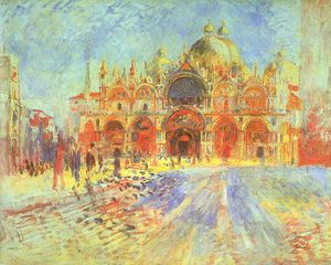Pierre-Auguste Renoir - St. Mark-s Square, Venice, oil on canvas, Minne