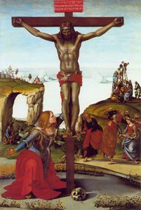 Luca Signorelli - The Crucifixion with St. Mary Magdalen, ca