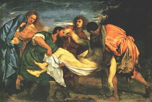 Tiziano Vecellio (Titian) - The entombment, louvre