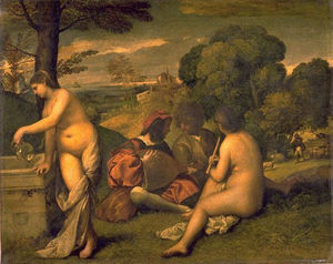 Tiziano Vecellio (Titian) - Le concert champêtre, louvre