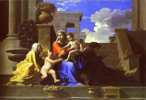 Nicolas Poussin - The Holy Family on Steps