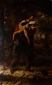 Louis William Desanges - Ross Lewis Mangles saving a wounded soldier