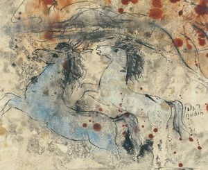 Reuven Rubin - Horses - (02)
