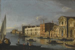 Apollonio Domenichini (Maestro Della Fondazione Langmatt) - Venice, the Santo Spirito and the Zattere