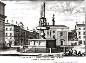 Giovanni Battista Falda - Engraving of Piazza dei Monti